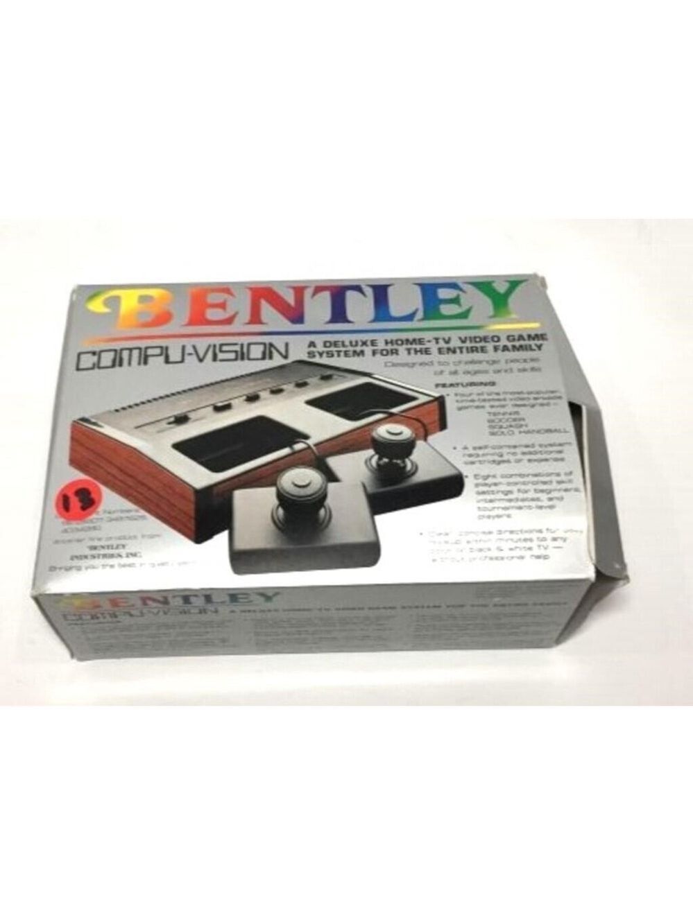 Bentley Compu-Vision Home-TV Video Game Console Black - Rare Vintage